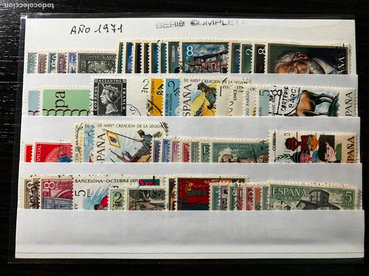 Sellos: Sellos Espa&ntilde;a - A&ntilde;o 1971 - Completo sellos usados con matasello de primera calidad