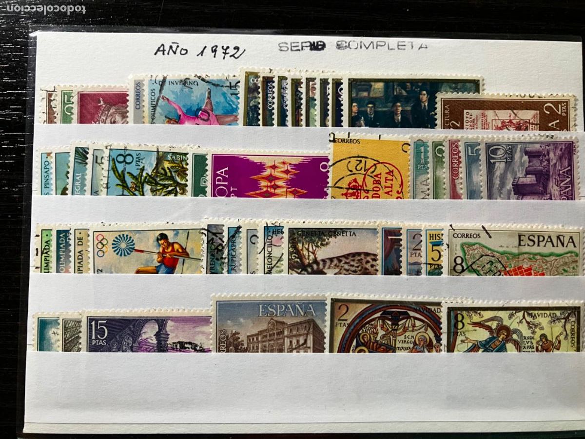 Sellos: Sellos Espa&ntilde;a - A&ntilde;o 1972 - Completo sellos usados con matasello de primera calidad