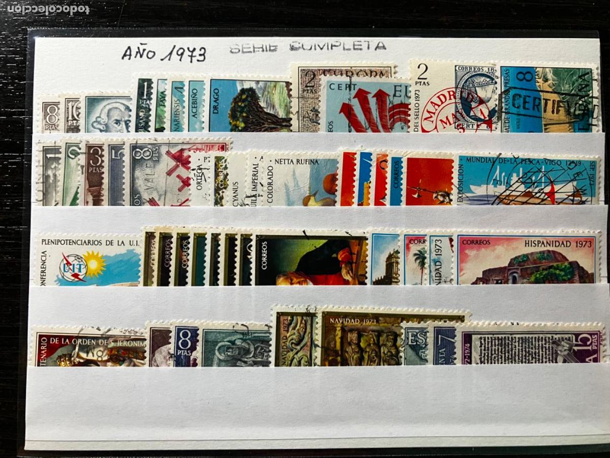 Sellos: Sellos Espa&ntilde;a - A&ntilde;o 1973 - Completo sellos usados con matasello de primera calidad