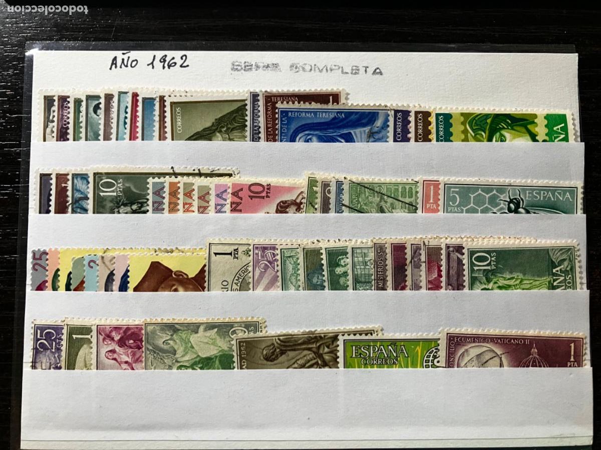 Sellos: Sellos Espa&ntilde;a - A&ntilde;o 1962 - Completo sellos usados con matasello de primera calidad