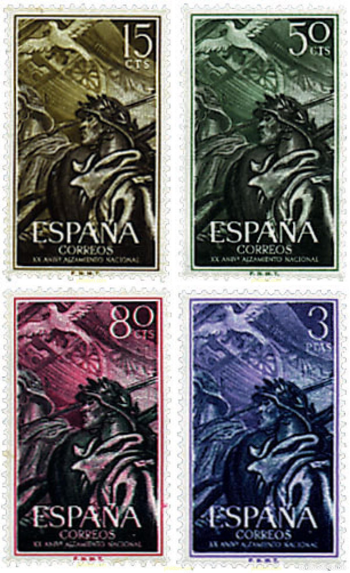 Sellos: 84381 MNH ESPA&Ntilde;A 1956 20 ANIVERSARIO DEL ALZAMIENTO NACIONAL