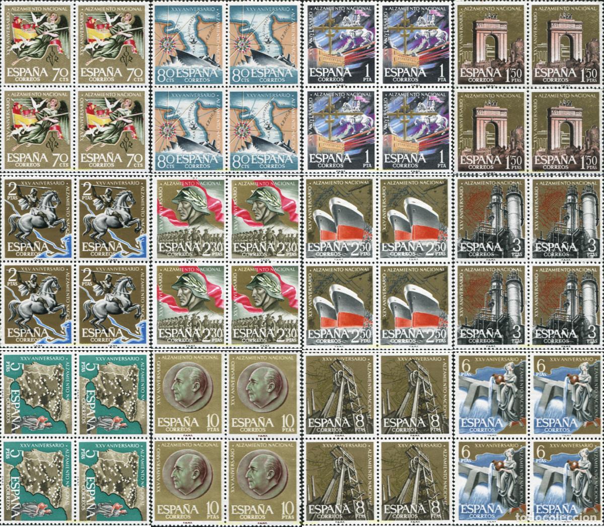 Sellos: 323956 MNH ESPA&Ntilde;A 1961 25 ANIVERSARIO DEL ALZAMIENTO NACIONAL