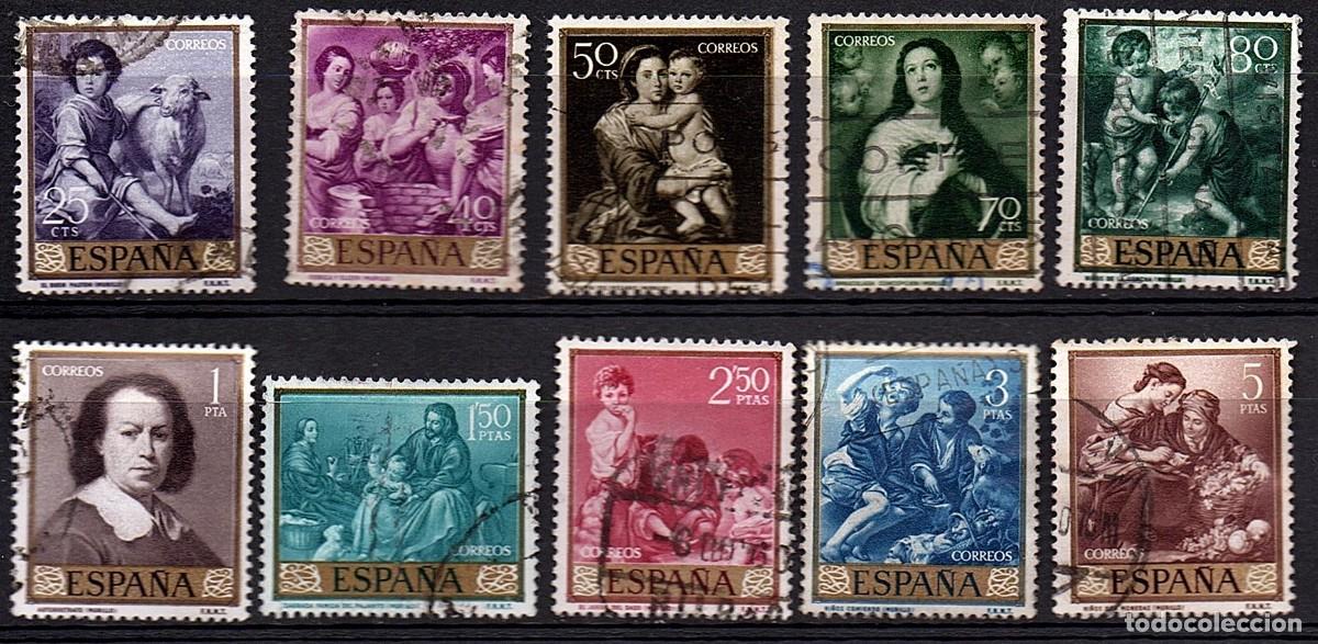 Sellos: SERIE USADA MURILLO - A&Ntilde;O 1.960 - Foto 1