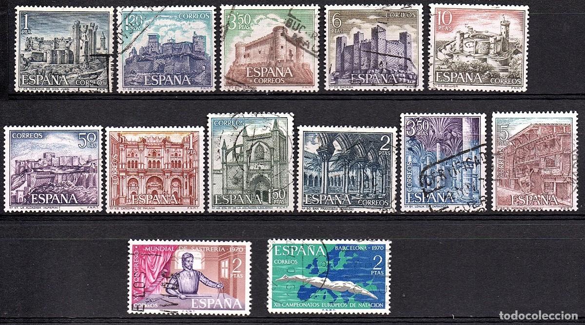 Sellos: VARIAS SERIES COMPLETAS USADAS DE ESPA&Ntilde;A A&Ntilde;O 1.970 (3)