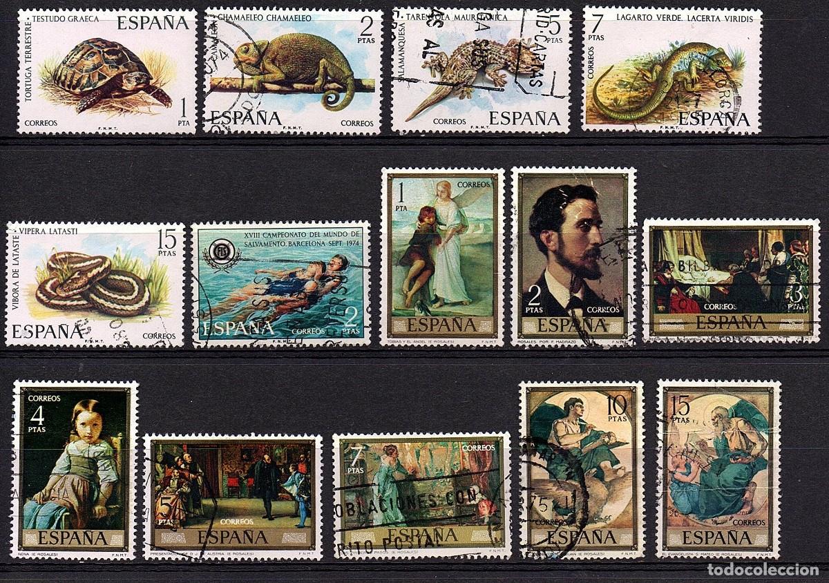 Sellos: VARIAS SERIES COMPLETAS USADAS DE ESPA&Ntilde;A A&Ntilde;O 1.974 (4) - Foto 1