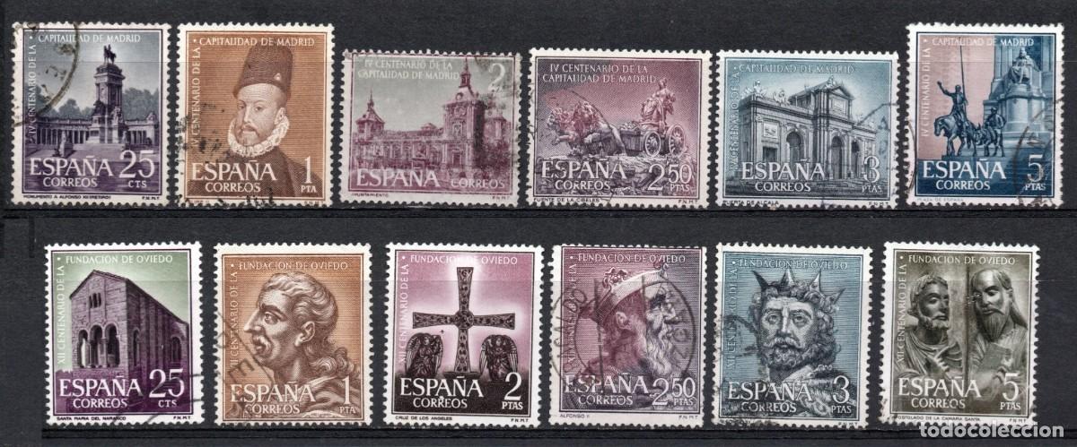 Sellos: VARIAS SERIES COMPLETAS USADAS DE ESPA&Ntilde;A A&Ntilde;O 1.961 (4) - Foto 1