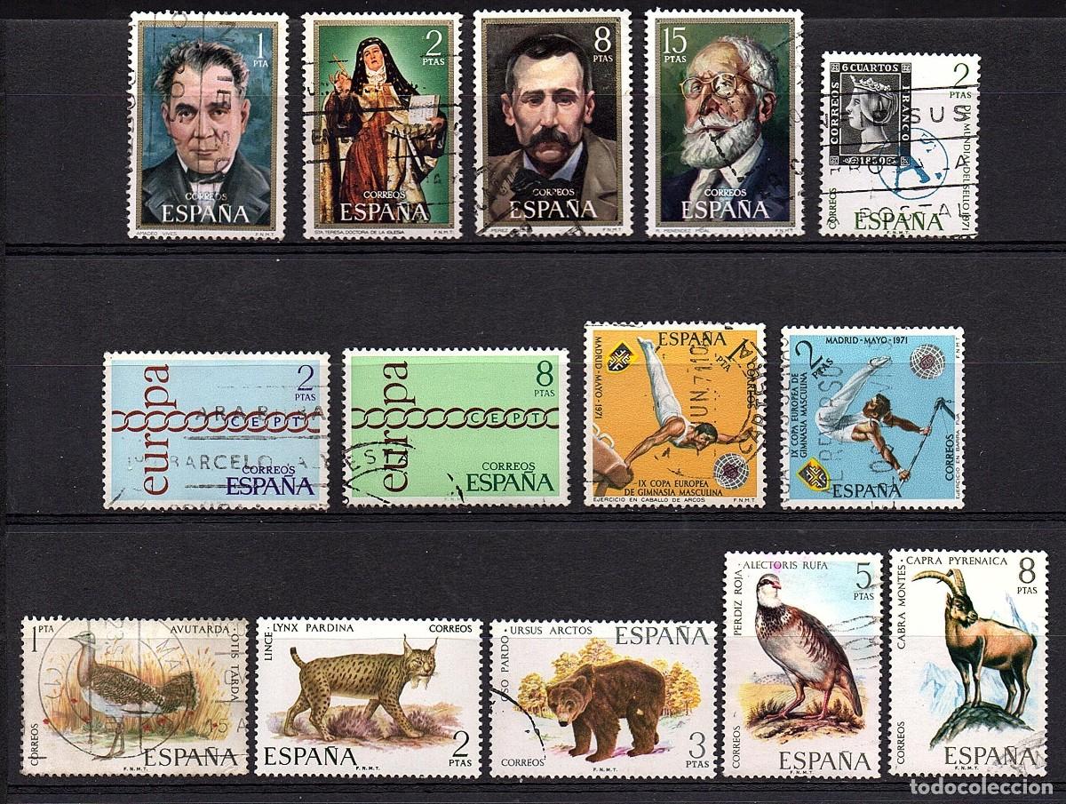 Sellos: VARIAS SERIES COMPLETAS USADAS DE ESPA&Ntilde;A A&Ntilde;O 1.971 (2) - Foto 1