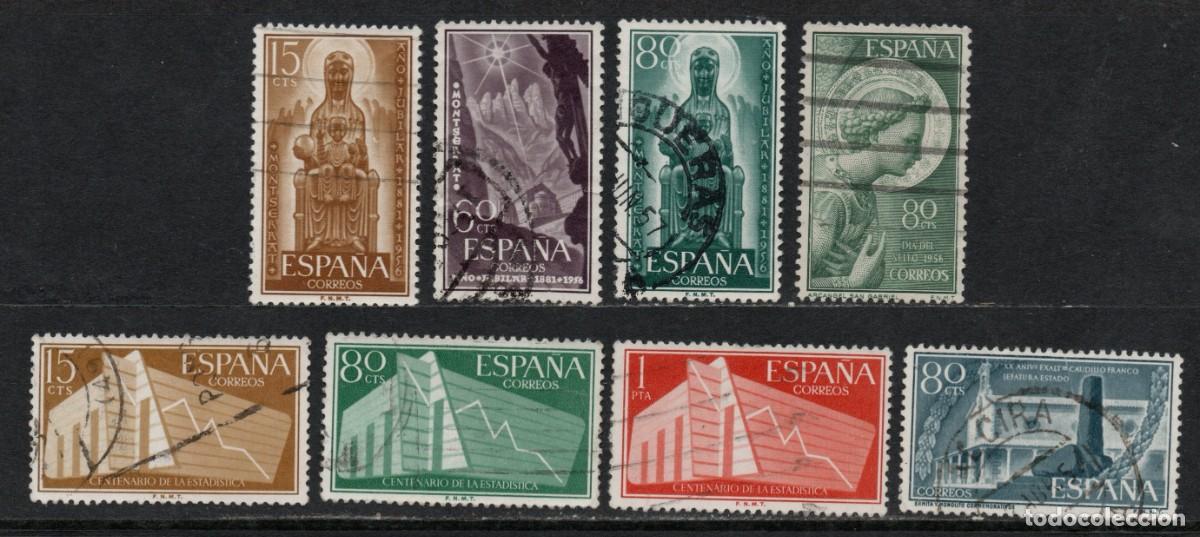 Sellos: VARIAS SERIES COMPLETAS USADAS DE ESPA&Ntilde;A A&Ntilde;O 1.956 (3)