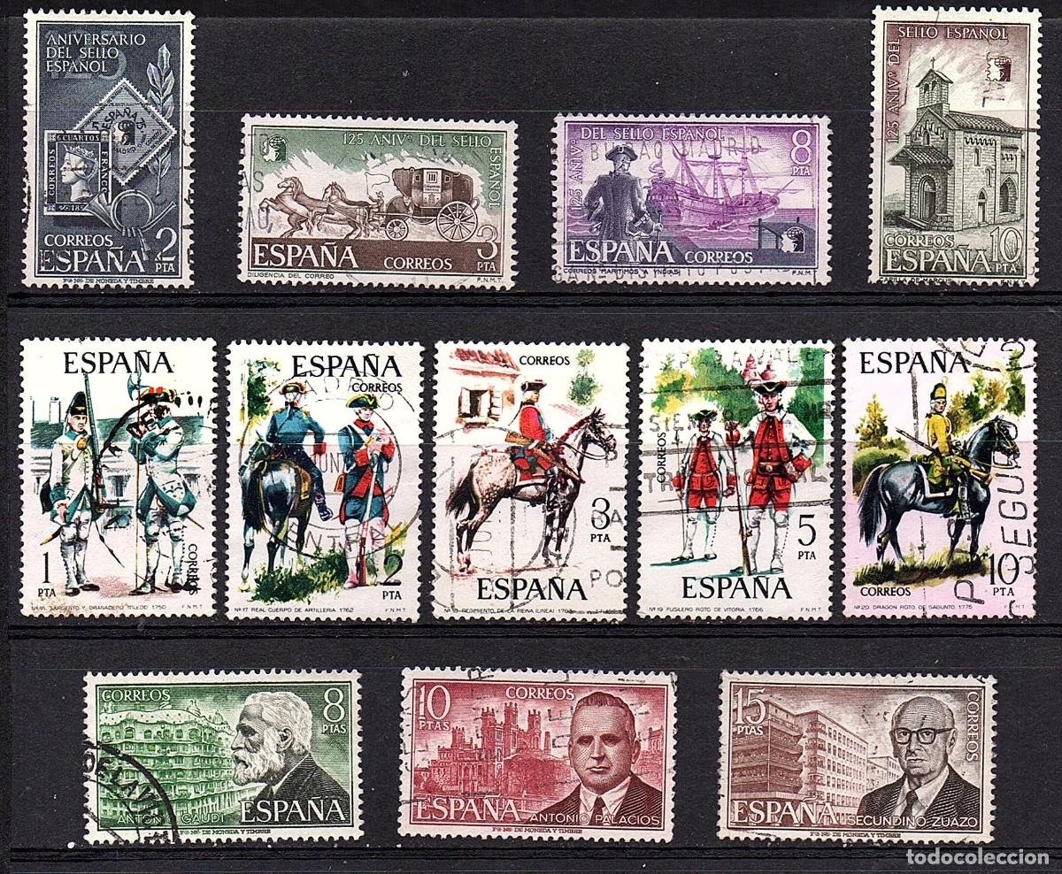 Sellos: VARIAS SERIES COMPLETAS USADAS DE ESPA&Ntilde;A A&Ntilde;O 1.975 (1) - Foto 1