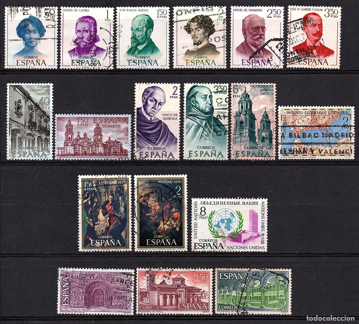 Sellos: VARIAS SERIES COMPLETAS USADAS DE ESPA&Ntilde;A A&Ntilde;O 1.970 (4) - Foto 1
