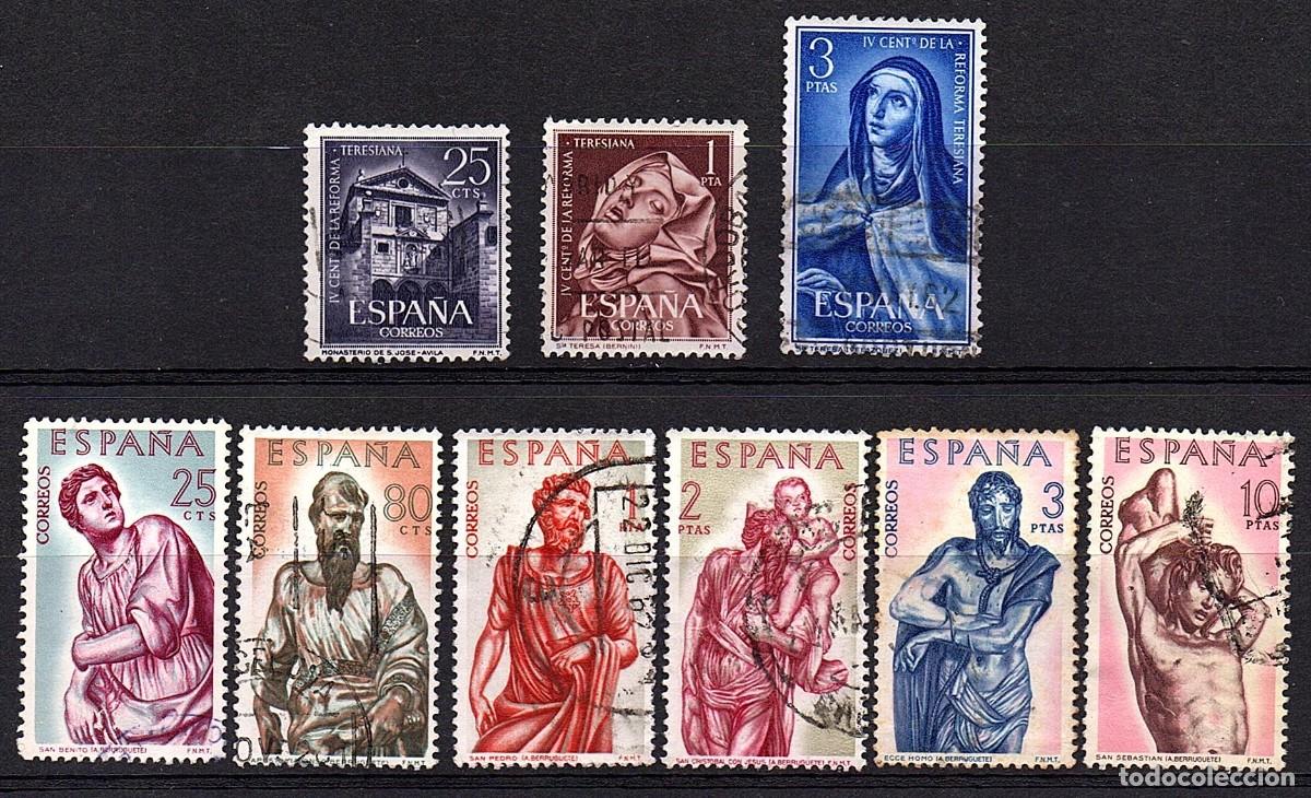 Sellos: VARIAS SERIES COMPLETAS USADAS DE ESPA&Ntilde;A A&Ntilde;O 1.962 (1) - Foto 1