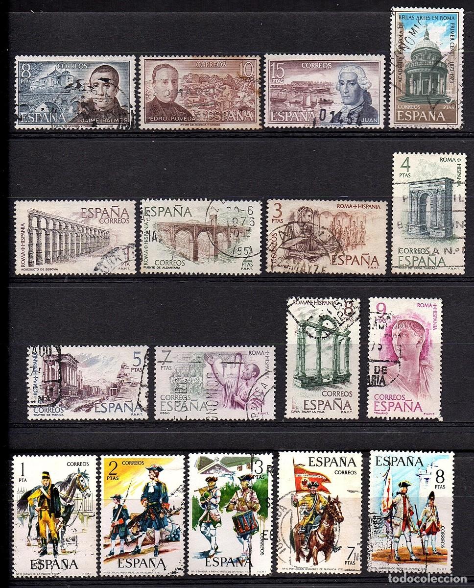 Sellos: VARIAS SERIES COMPLETAS USADAS DE ESPA&Ntilde;A A&Ntilde;O 1.974 (2)