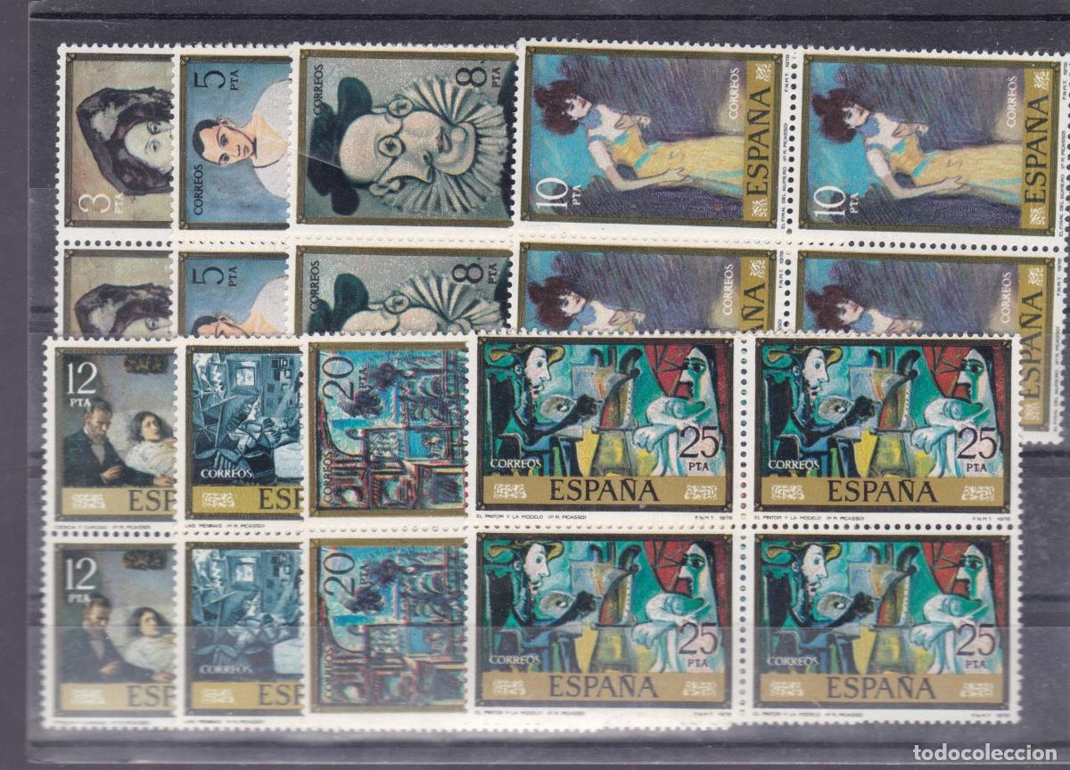 Sellos: FC4-62-Pintura PICASSO. Completa en Bloque 4. ** Sin Fijasellos . LUJO