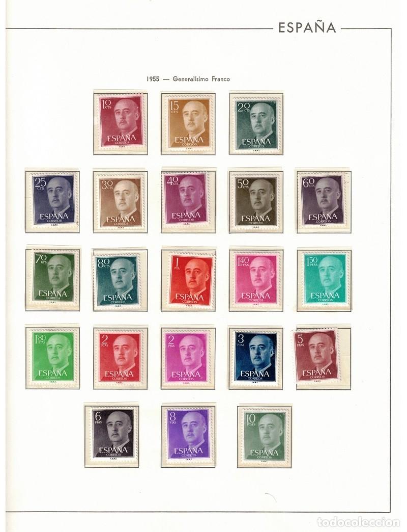 Sellos: ESPA&Ntilde;A. A&Ntilde;OS 1955/ 1959 COLECCI&Oacute;N COMPLETA DE SELLOS NUEVOS.