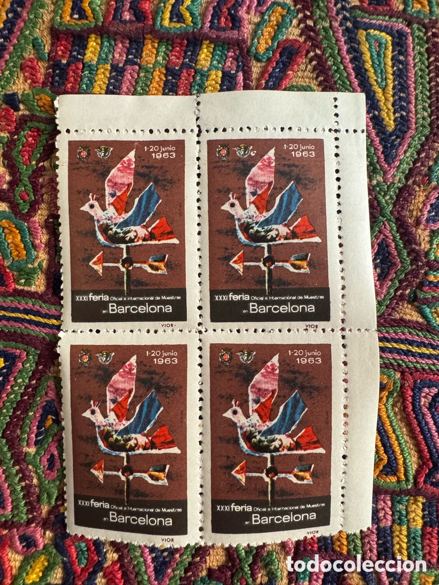 Sellos: 4 sellos nuevos Feria Muestras Barcelona 1963