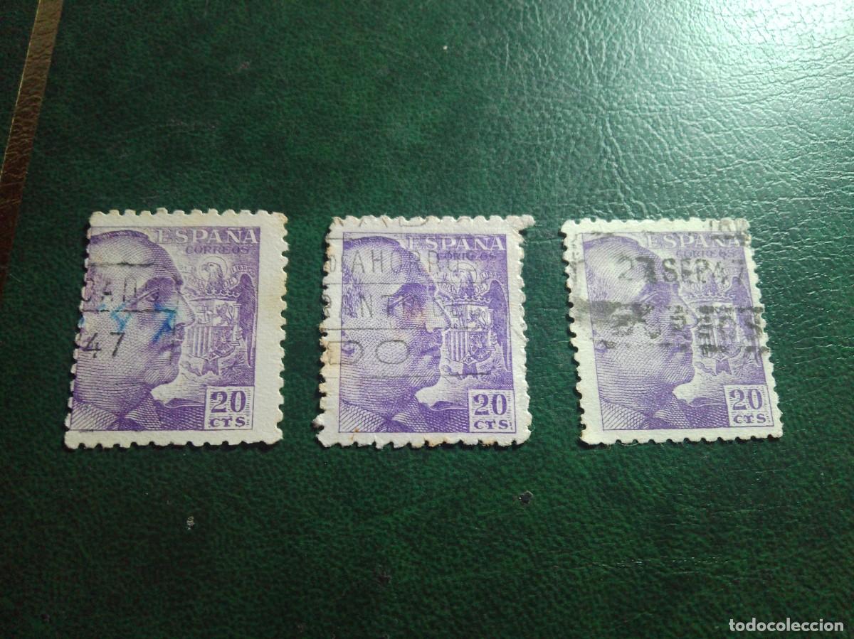 Sellos: FRANCO 20 CTS CENTIMOS X 3 ESPA&Ntilde;A USADO - Foto 1