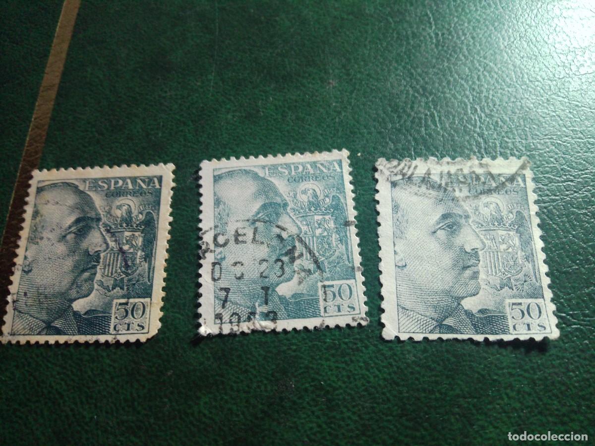 Sellos: FRANCO 50 CTS CENTIMOS X 3 ESPA&Ntilde;A USADO