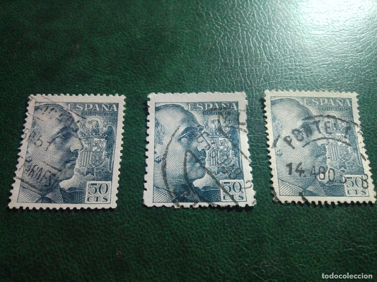 Sellos: FRANCO 50 CTS CENTIMOS X 3 ESPA&Ntilde;A USADO