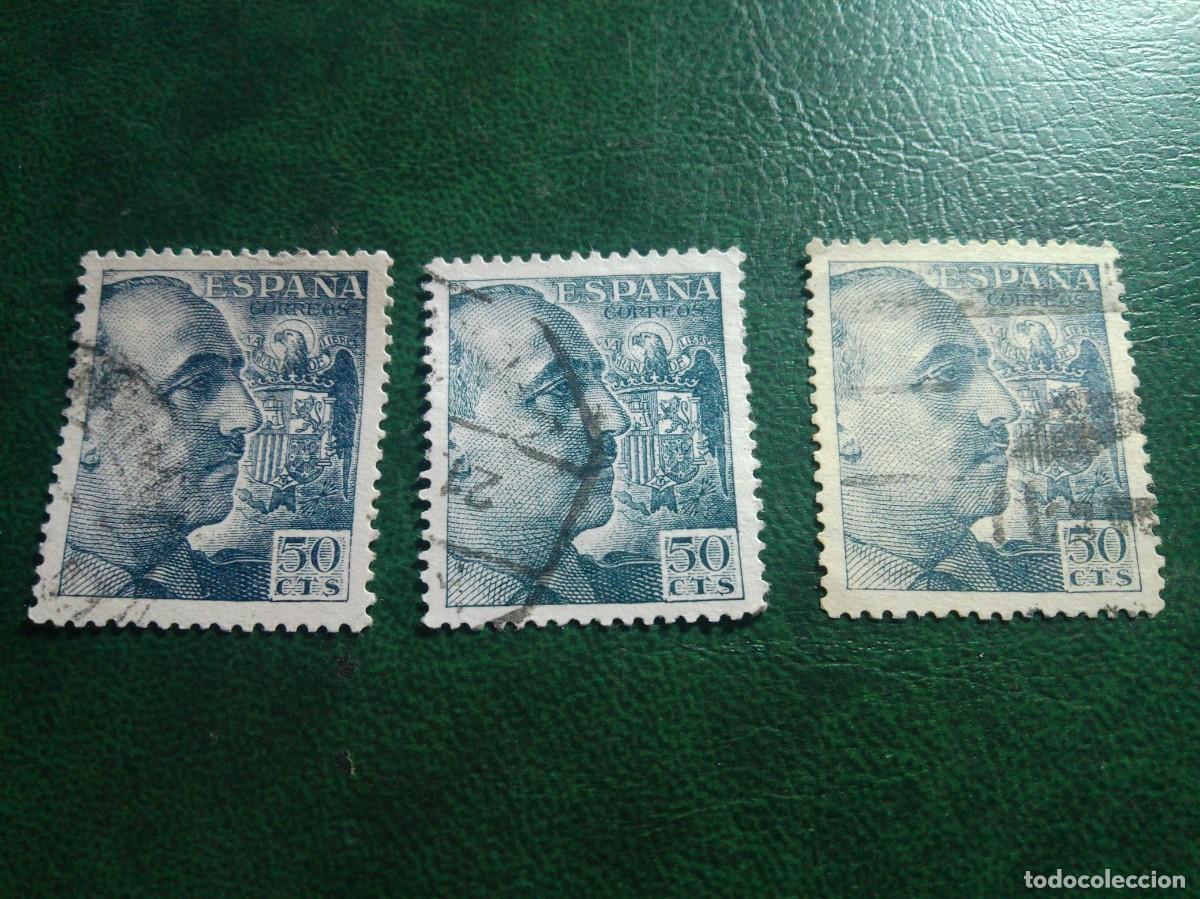 Sellos: FRANCO 50 CTS CENTIMOS X 3 ESPA&Ntilde;A USADO - Foto 1