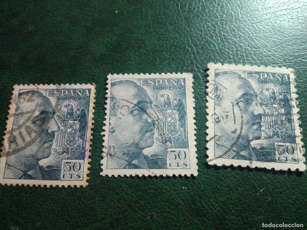 Sellos: FRANCO 50 CTS CENTIMOS X 3 ESPA&Ntilde;A USADO