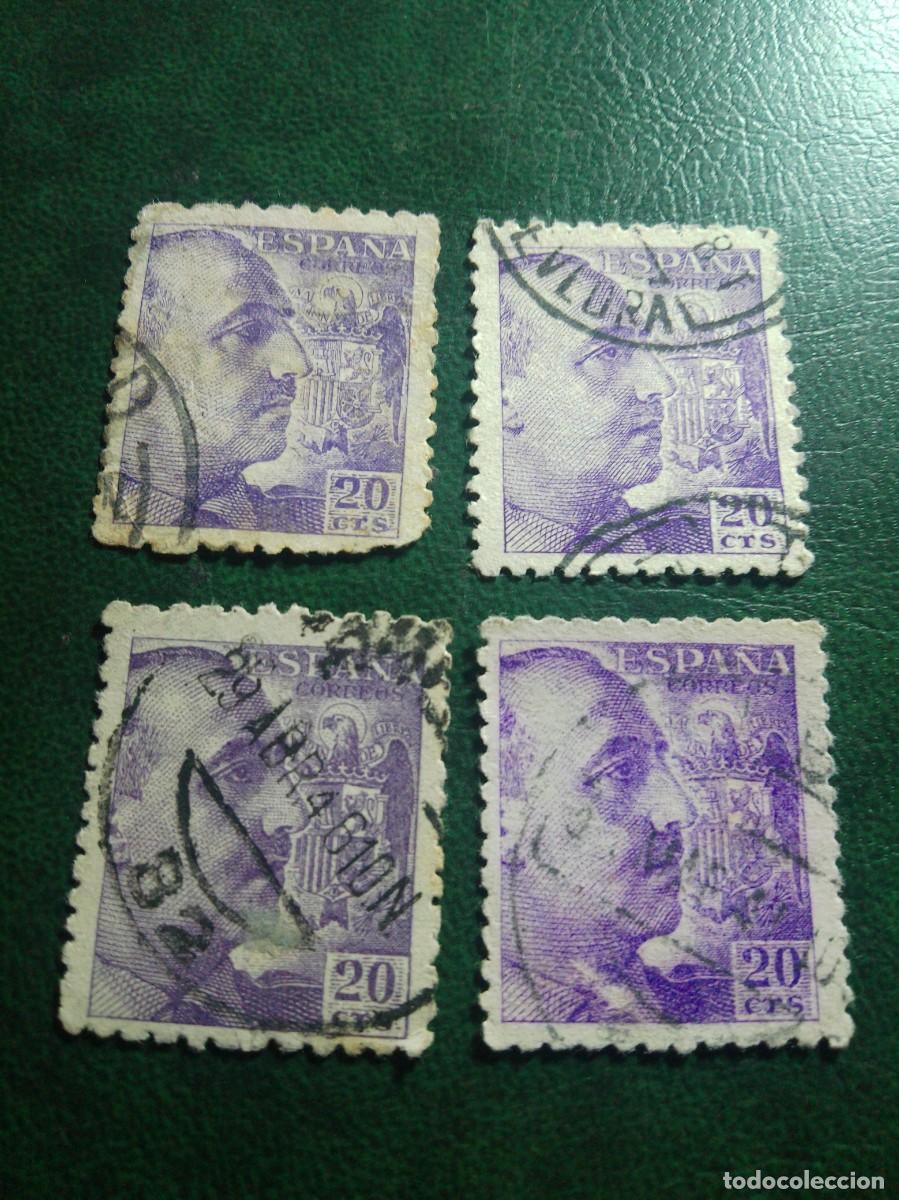 Sellos: FRANCO 20 CTS CENTIMOS X 4 ESPA&Ntilde;A USADO