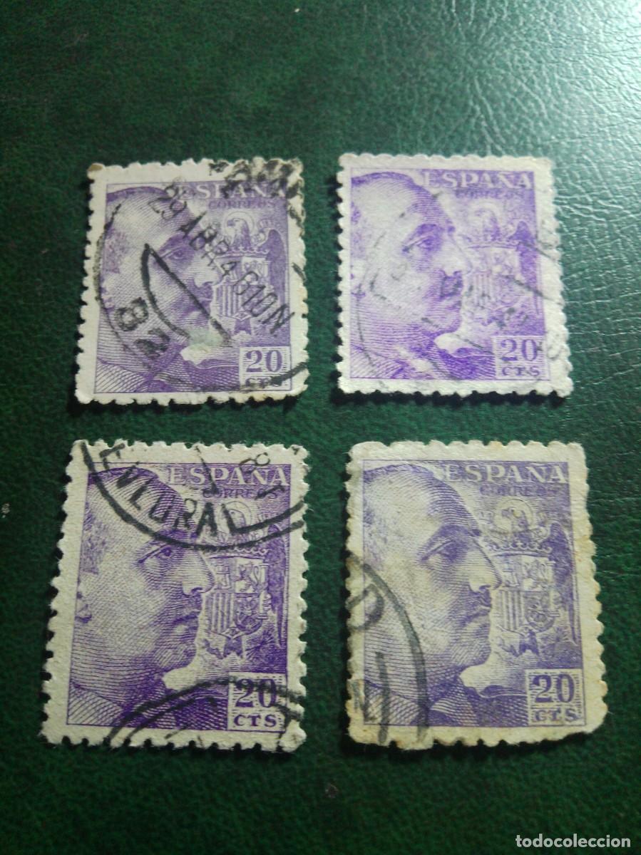 Sellos: FRANCO 20 CTS CENTIMOS X 4 ESPA&Ntilde;A USADO