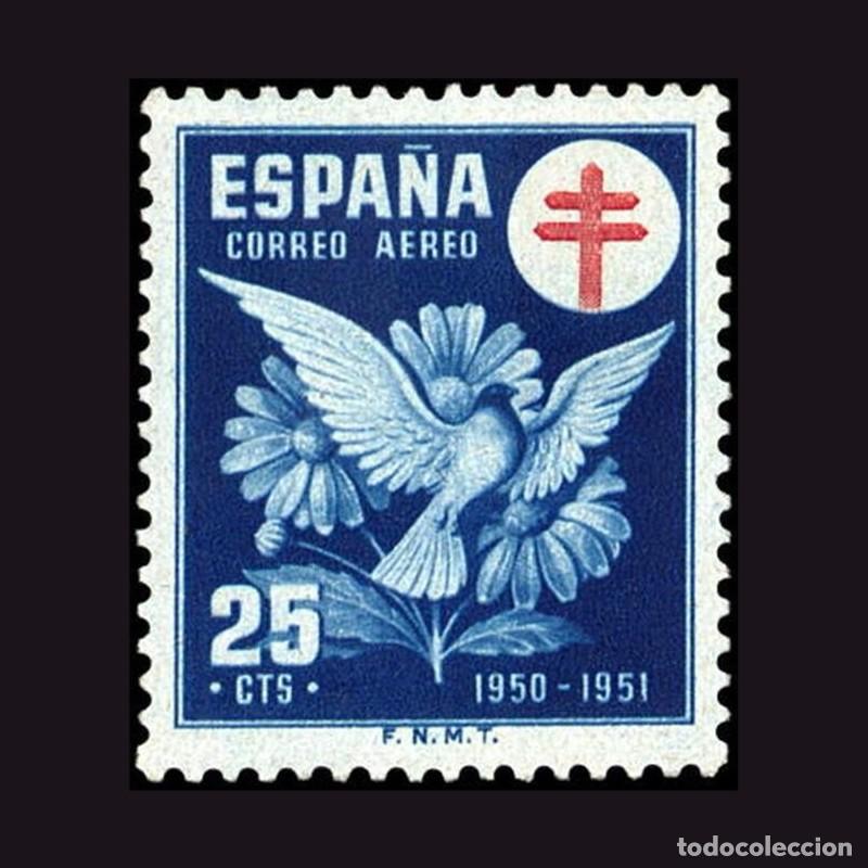 Sellos: 1v Espa&ntilde;a, 1950 | Pro Tuberculosos | Ed: 1087, Yv: PA247, Mi: ZC54, SG: 1155 MNH **
