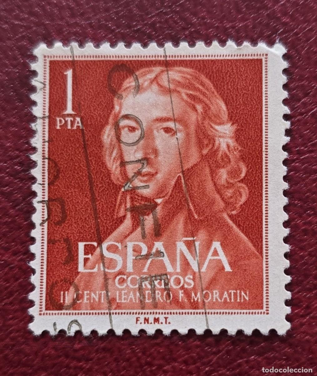 Sellos: SELLO ESPA&Ntilde;A 1961 - LEANDRO FERNANDEZ DE MORATIN - 1 PESETA