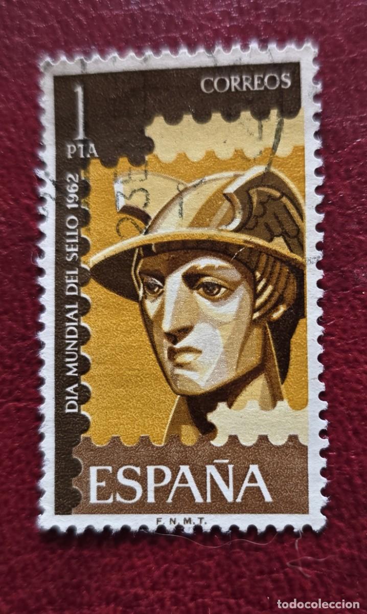 Sellos: SELLO ESPA&Ntilde;A 1962 - DIA DEL SELLO - 1 peseta