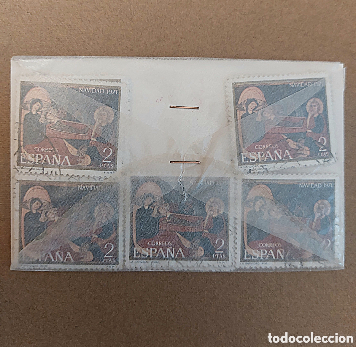 Stamps: 1971 &ndash; Navidad &ndash; 50 sellos usados/matasellados de 2 pesetas