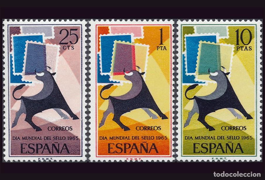 Sellos: 3v Espa&ntilde;a, 1965 | D&iacute;a Mundial del Sello | Ed: 1667/9, Yv: 1322/4, Mi: 1548/50 MNH **