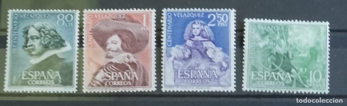 Sellos: SERIE - EDIFIL 1340 A 1343 - A&Ntilde;O 1961 - III CENTENARIO DE LA MUERTE DE VEL&Aacute;ZQUEZ