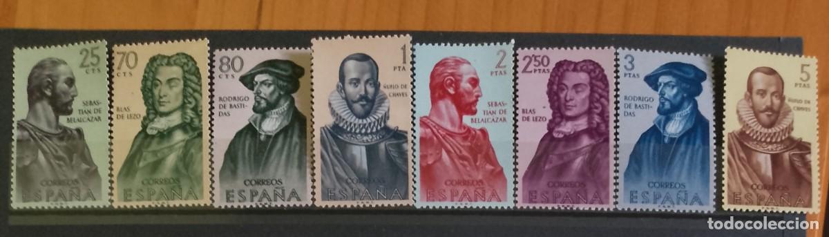 Sellos: SERIE - EDIFIL 1374 A 1381 - A&Ntilde;O 1961 - FORJADORES DE AM&Eacute;RICA, CONQUISTADORES DE NUEVA GRANADA