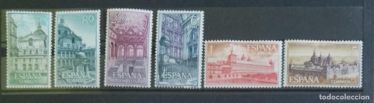 Sellos: SERIE - EDIFIL 1382 A 1387 - A&Ntilde;O 1961 - REAL MONASTERIO DE SAN LORENZO DE EL ESCORIAL
