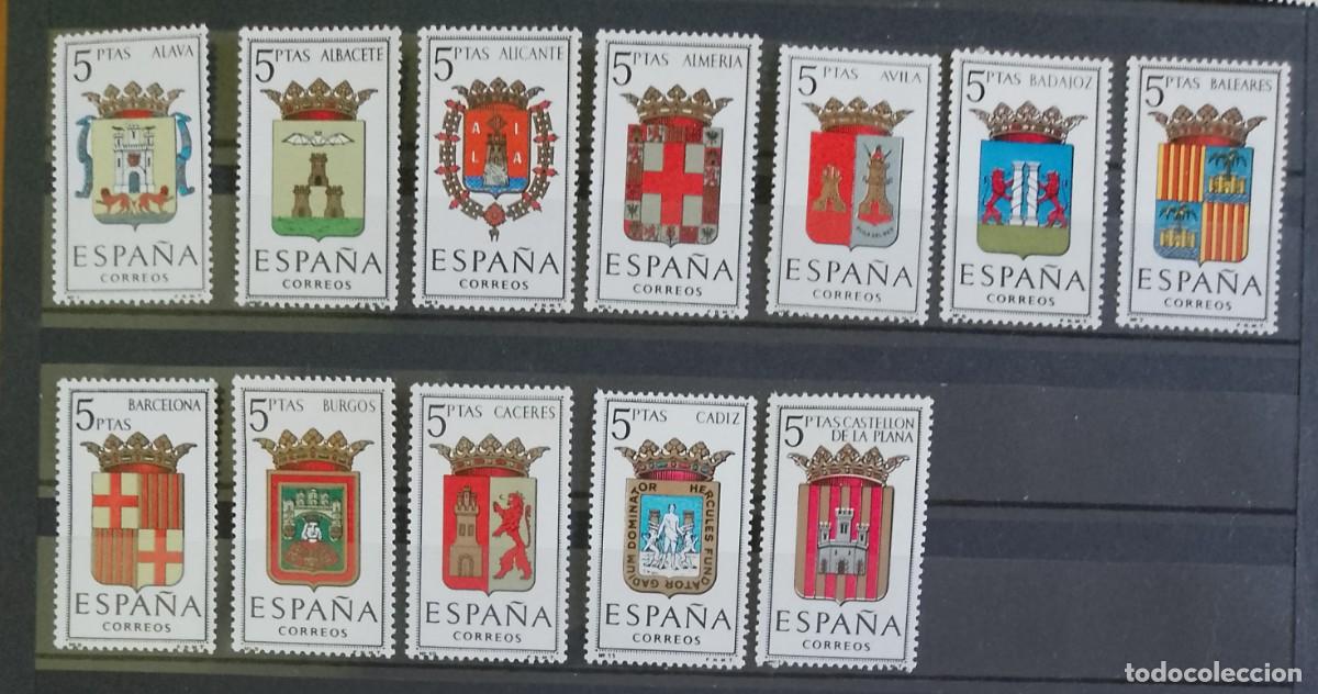Sellos: SERIE - EDIFIL 1406 A 1417 - A&Ntilde;O 1962 - ESCUDOS DE LAS CAPITALES DE PROVINCIA