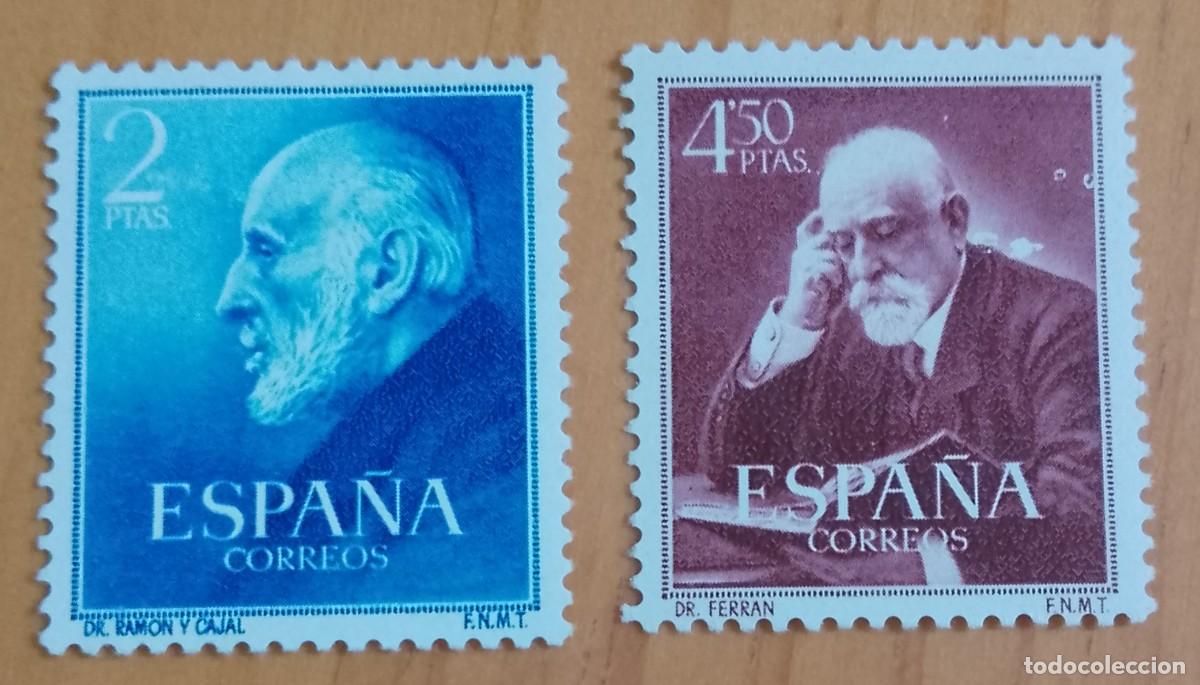 Sellos: SERIE - EDIFIL 1119 Y 1120 - A&Ntilde;O 1952 - DOCTORES CAJAL Y FERR&Aacute;N