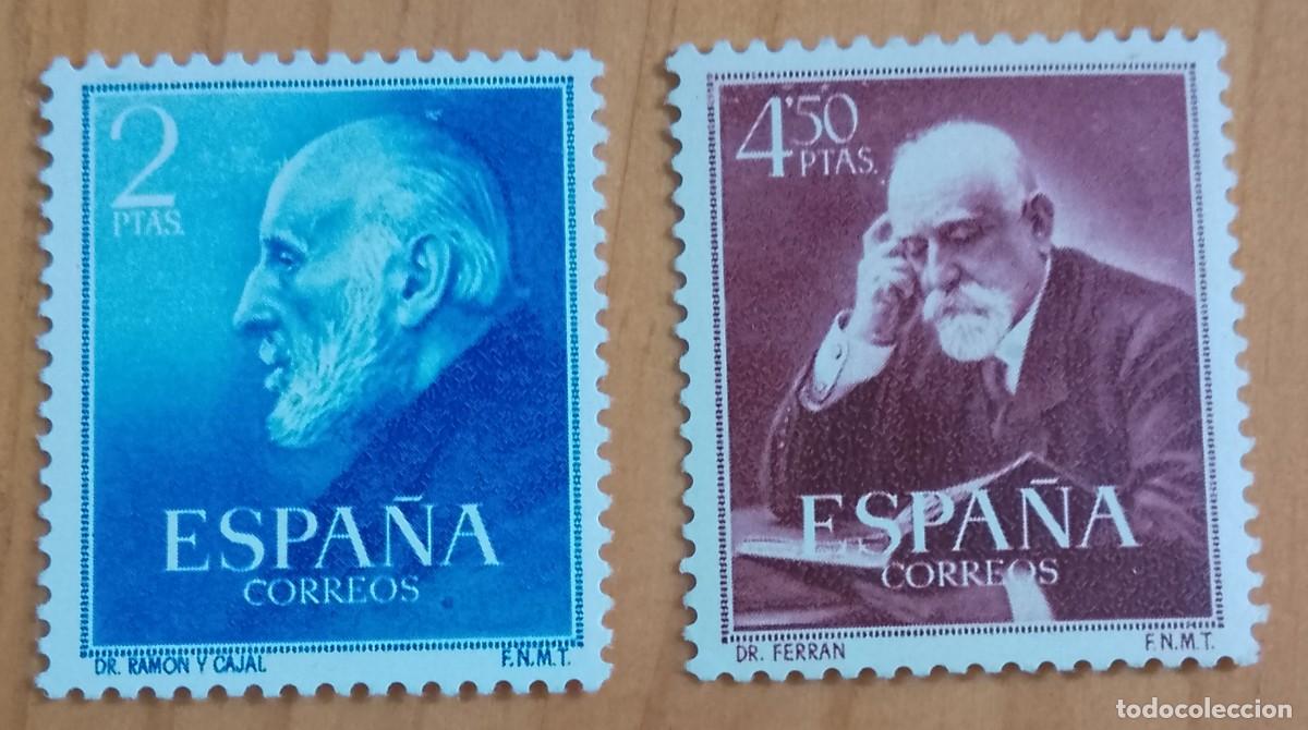 Sellos: SERIE - EDIFIL 1119 Y 1120 - A&Ntilde;O 1952 - DOCTORES CAJAL Y FERR&Aacute;N