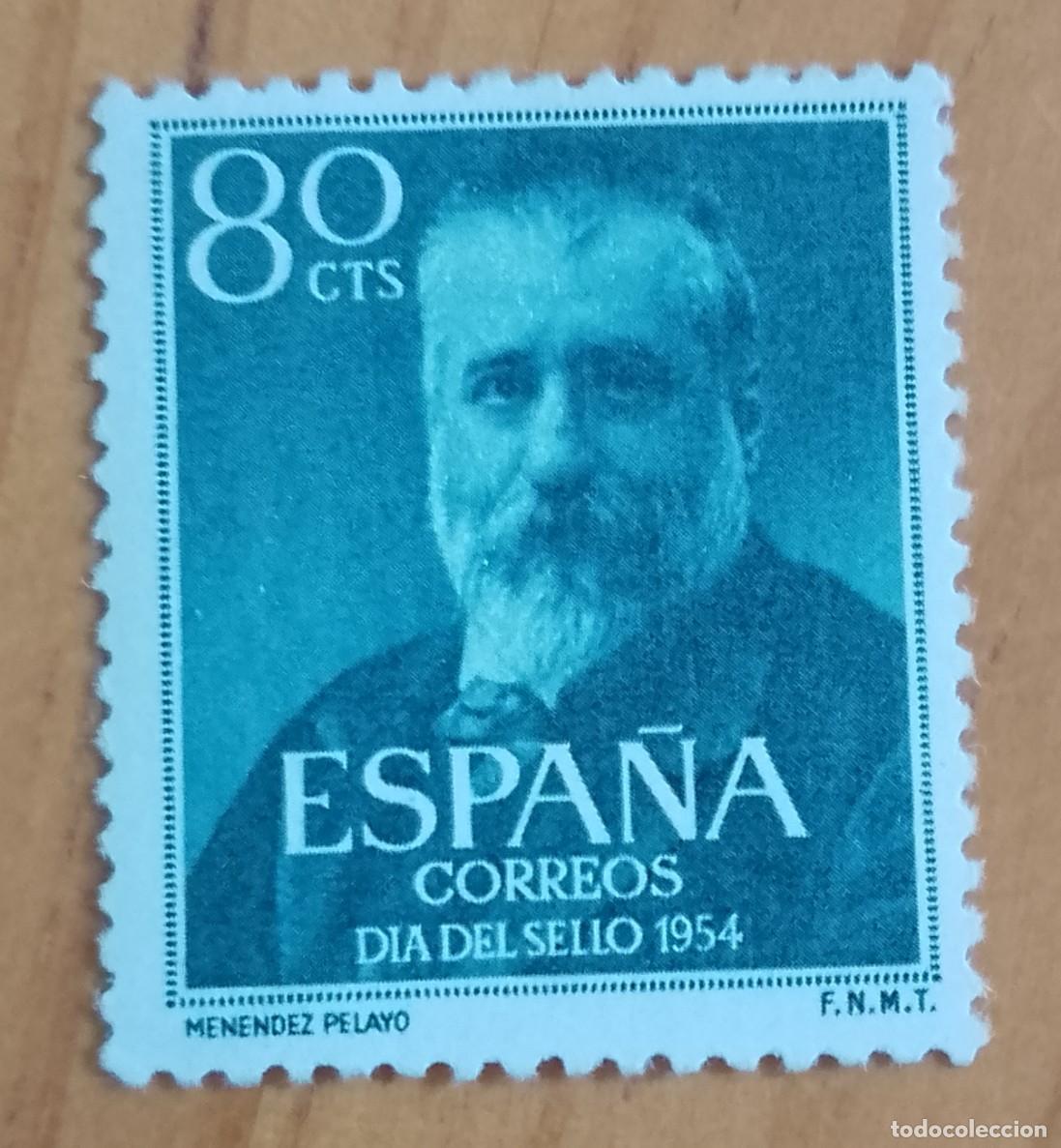 Sellos: SERIE - EDIFIL 1142 - A&Ntilde;O 1954 - MARCELINO MEN&Eacute;NDEZ Y PELAYO