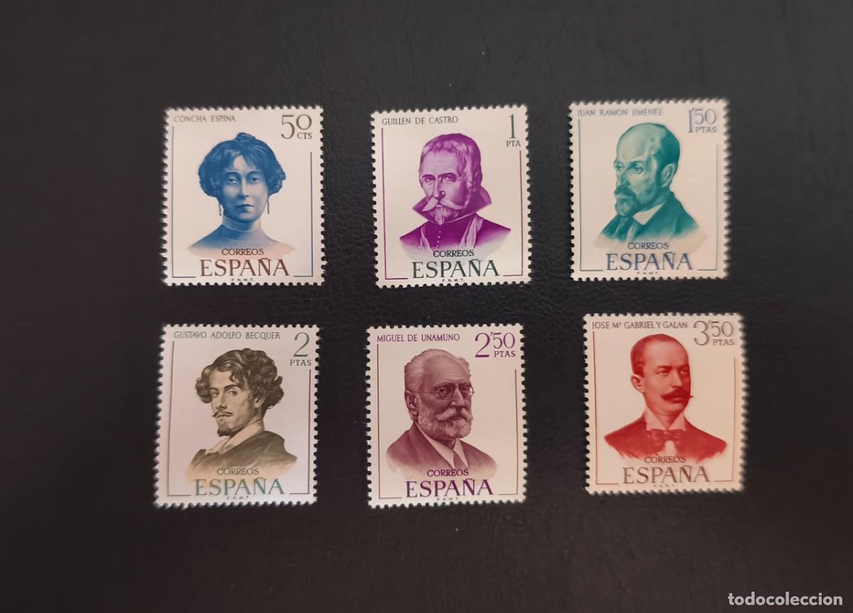 Sellos: Espa&ntilde;a 1970. Literatos espa&ntilde;oles. Edifil 1990 / 1995 serie completa
