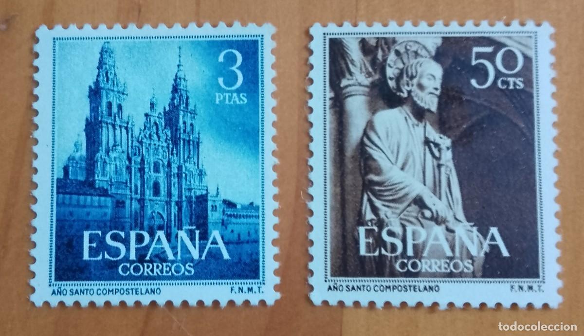 Sellos: SERIE - EDIFIL 1130 Y 1131 - A&Ntilde;O 1954 - A&Ntilde;O SANTO COMPOSTELANO