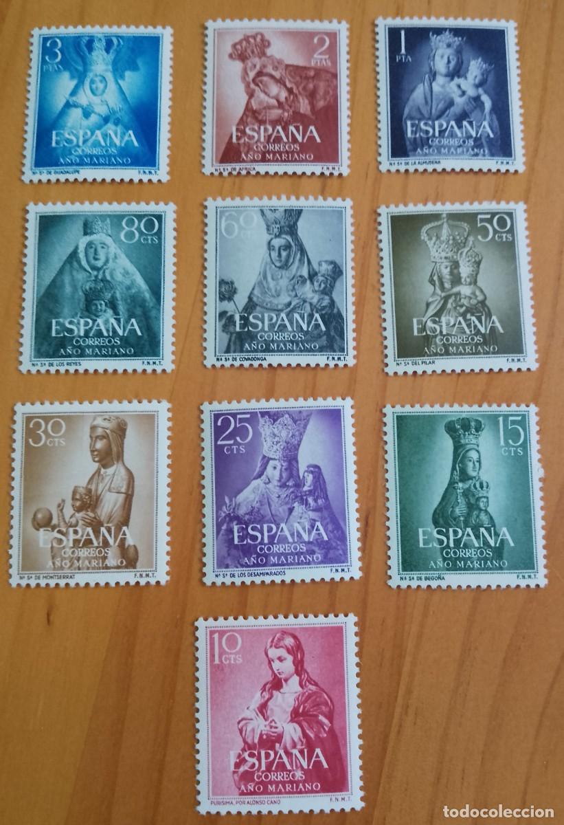 Sellos: SERIE - EDIFIL 1132 A 1141 - A&Ntilde;O 1954 - A&Ntilde;O MARIANO