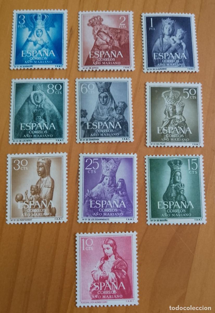 Sellos: SERIE - EDIFIL 1132 A 1141 - A&Ntilde;O 1954 - A&Ntilde;O MARIANO