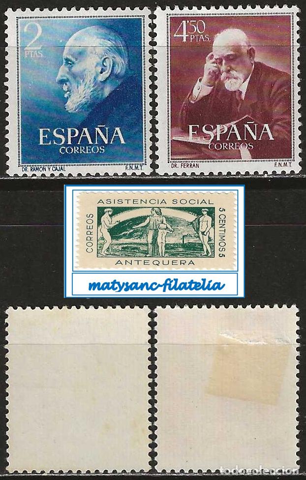 Stamps: ESPA&Ntilde;A 1952. EDIFIL 1119/1120. SERIE COMPLETA &rdquo;RAM&Oacute;N Y CAJAL Y FERR&Aacute;N&rdquo;. VER CARACTER&Iacute;STICAS.