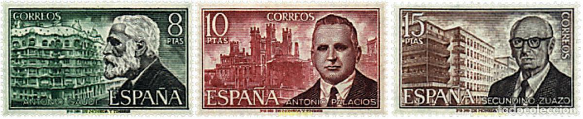 Sellos: 84942 MNH ESPA&Ntilde;A 1975 ARQUITECTOS ESPA&Ntilde;OLES