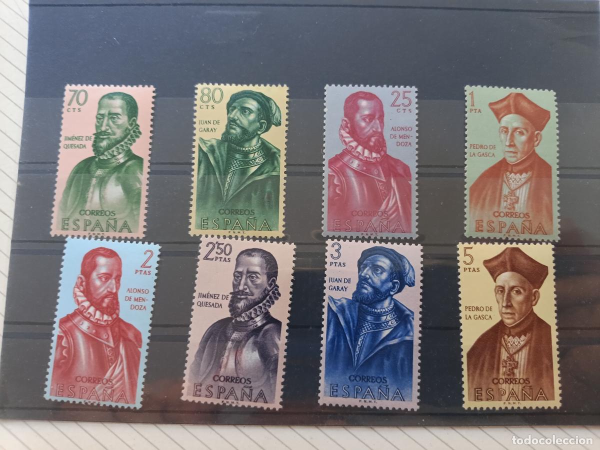 Sellos: Forjadores de Am&eacute;rica. Serie nueva perfecta 1962 Edifil 1454 a 1461