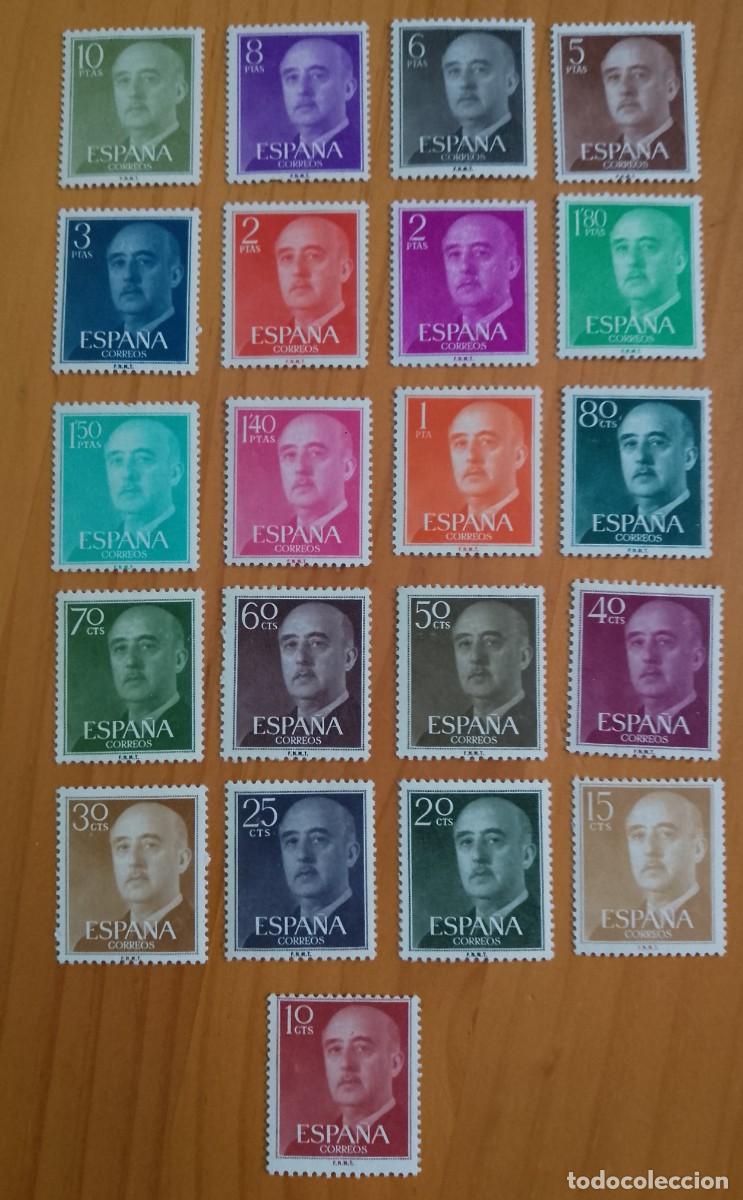 Sellos: SERIE - EDIFIL 1143 A 1163 - A&Ntilde;O 1955-6 - GENERAL FRANCO