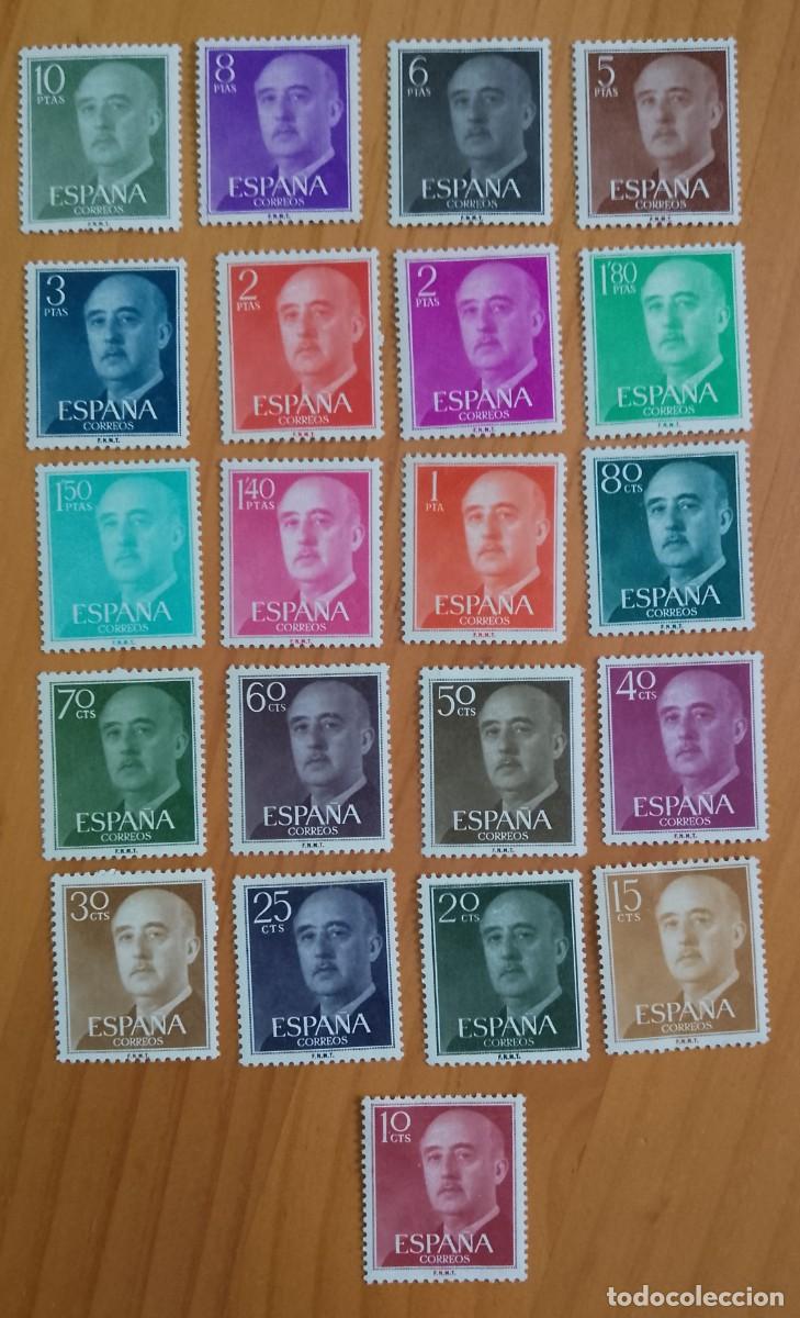 Sellos: SERIE - EDIFIL 1143 A 1163 - A&Ntilde;O 1955-6 - GENERAL FRANCO