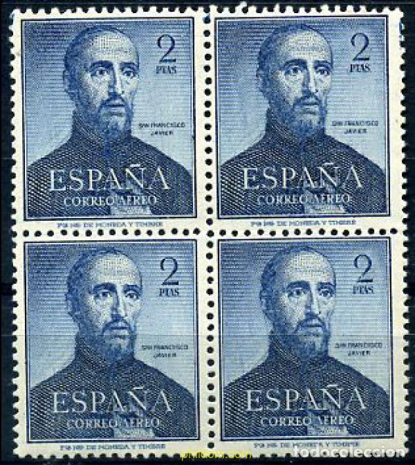 Sellos: 210676 MNH ESPA&Ntilde;A 1952 4 CENTENARIO DE LA MUERTE DE SAN FRANCISCO JAVIER
