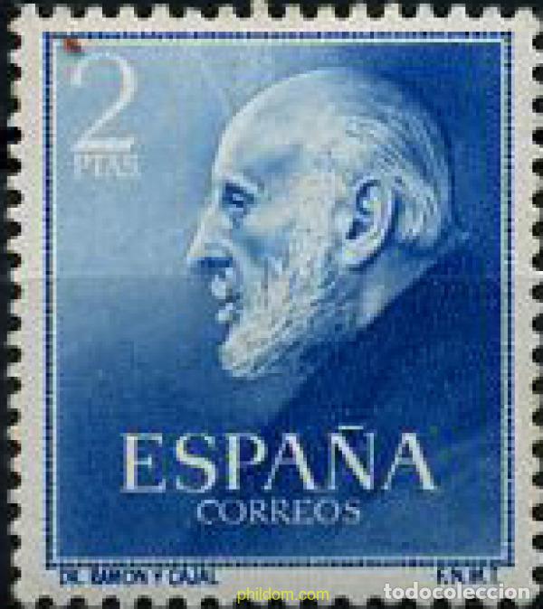 Sellos: 572871 MNH ESPA&Ntilde;A 1952 CENTENARIO DEL NACIMIENTO DE LOS DOCTORES CAJAL Y FERRAN