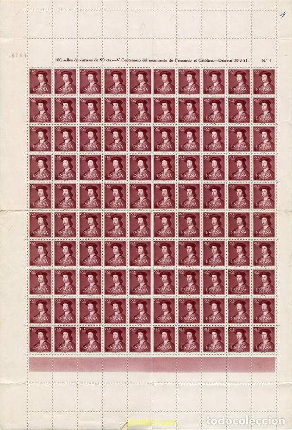 Sellos: 363466 MNH ESPA&Ntilde;A 1952 5 CENTENARIO DEL NACIMIENTO DE FERNANDO EL CATOLICO